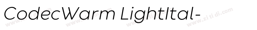 CodecWarm LightItal字体转换